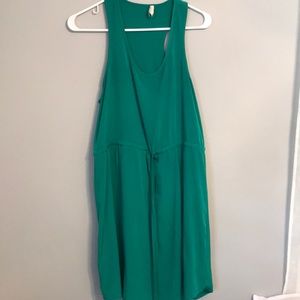 Razor back green dress